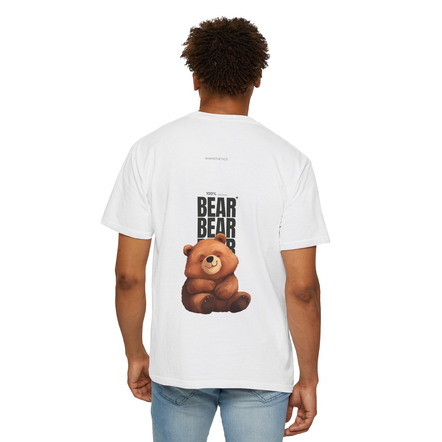 Unisex Bear-Themed Garment-Dyed T-shirt - "Hug Deals: Bear Hugs Inside"